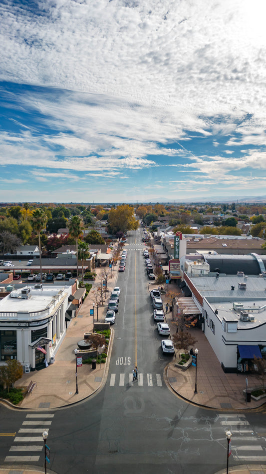 VERTICAL- Downtown Brentwood Drone 001