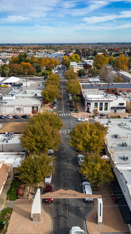 VERTICAL- Downtown Brentwood Drone 003